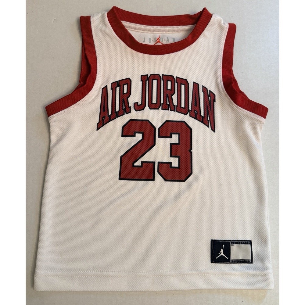 Air Jordan Toddler Jersey Size 3T 2-3 Years White Red Accents #23